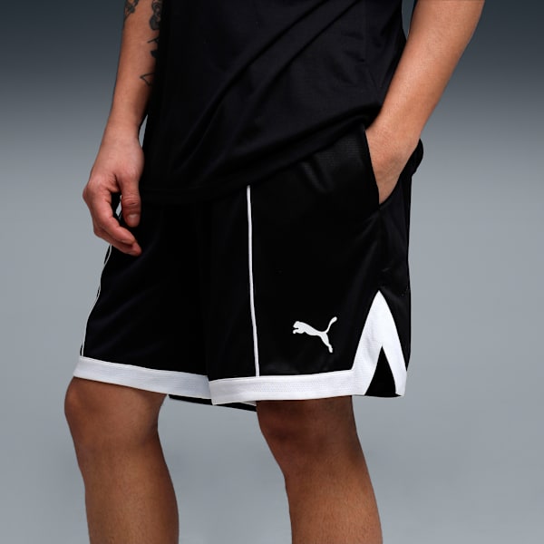 Hoopaverse Men’s Moisture-Wicking Basketball 6" Shorts, PUMA Black, extralarge-IND